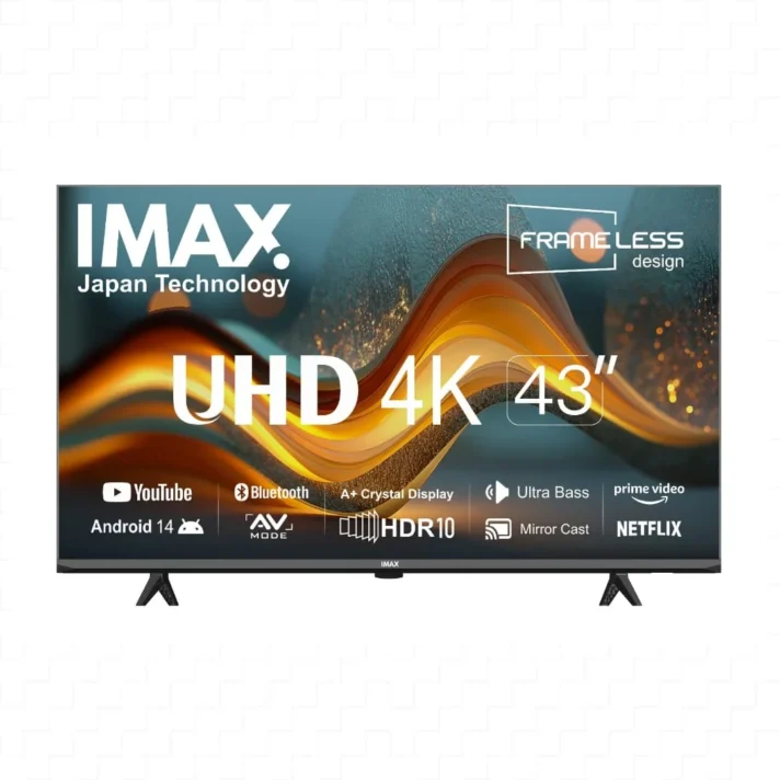 IMAX 43 inch 4K Smart Android 14 Bluetooth UHD LED Frameless TV best price in sri lanka