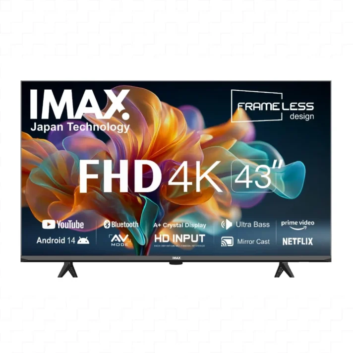 IMAX 43 inch 4K Smart Android 14 Bluetooth FHD LED Frameless TV sri lanka