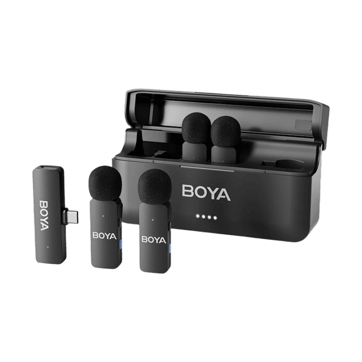BOYA BY-V4U 4-Channel Mini Wireless Microphone Series – Type C best microphones sri lanka