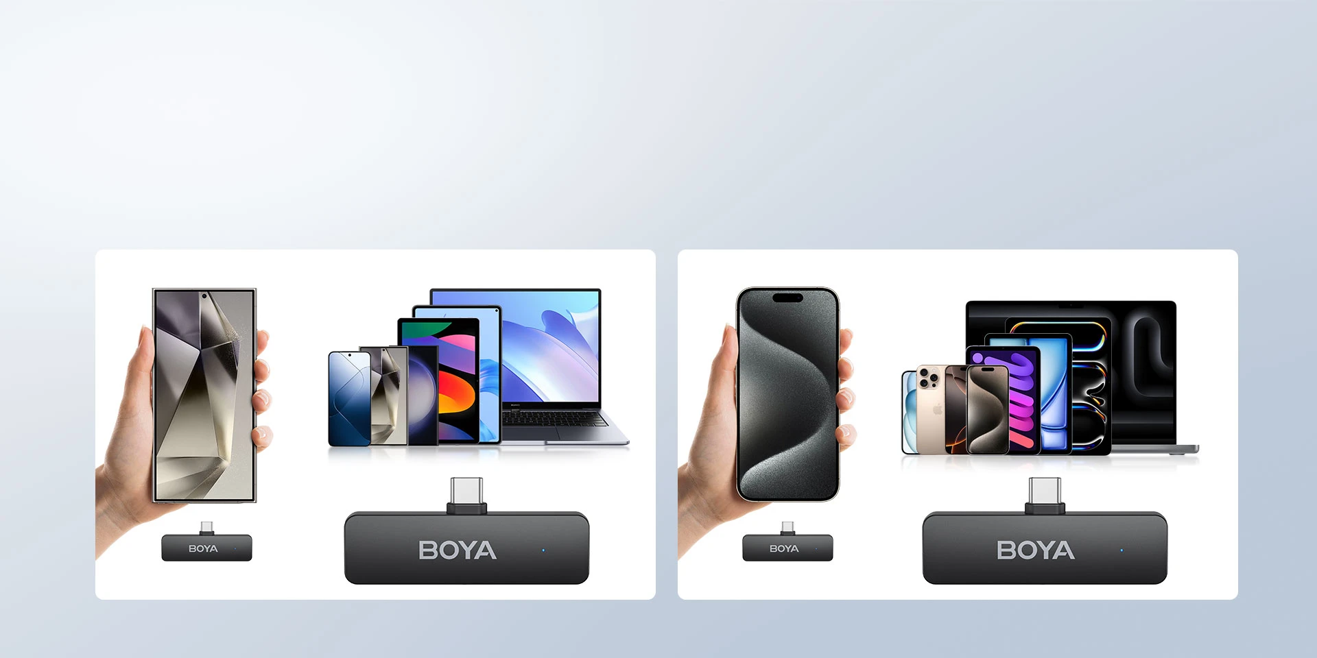 BOYA BY-V4U 4-Channel Mini Wireless Microphone Series – Type C BOYA