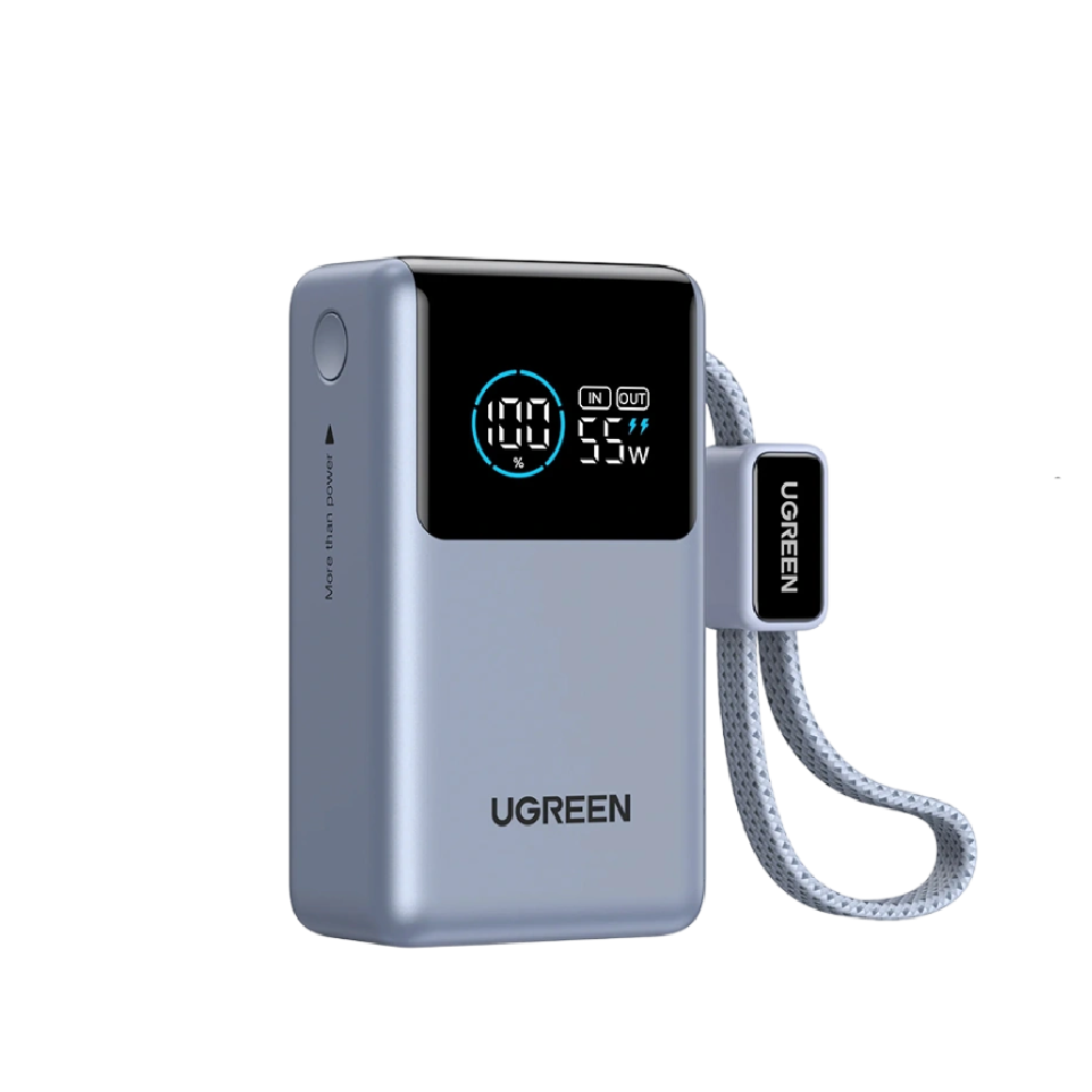 UGREEN 10000mAh 55W Nexode Pro Smart Digital Display Mini Power Bank with Build-in Type-C Cable 2 UGREEN 10000mAh 55W Nexode Pro Smart Digital Display Mini Power Bank with Build-in Type-C Cable